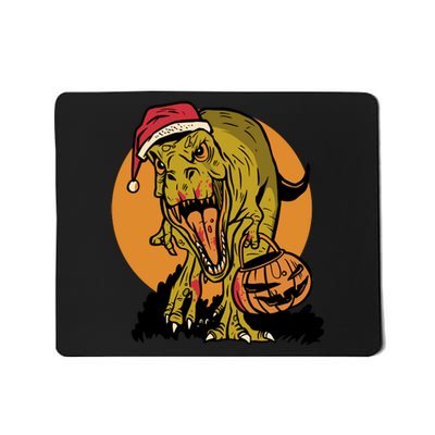 TRex Santa Trick Or Treating Halloween Funny Mousepad