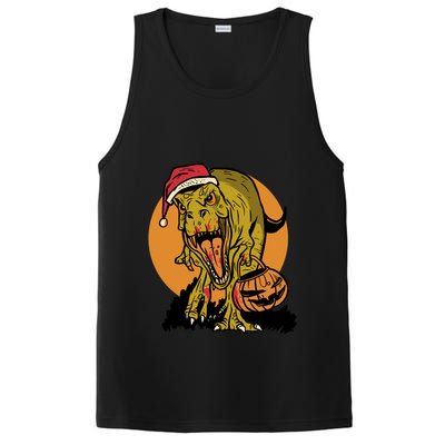 TRex Santa Trick Or Treating Halloween Funny PosiCharge Competitor Tank