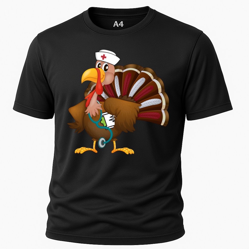 Thanksgiving Scrub Tops Turkey Nurse Gift Holiday Nursing Cool Gift Performance Shirt
