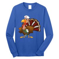 Thanksgiving Scrub Tops Turkey Nurse Gift Holiday Nursing Cool Gift Long Sleeve Shirt