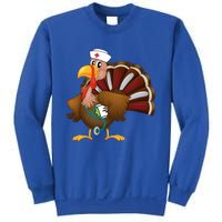 Thanksgiving Scrub Tops Turkey Nurse Gift Holiday Nursing Cool Gift Sweatshirt