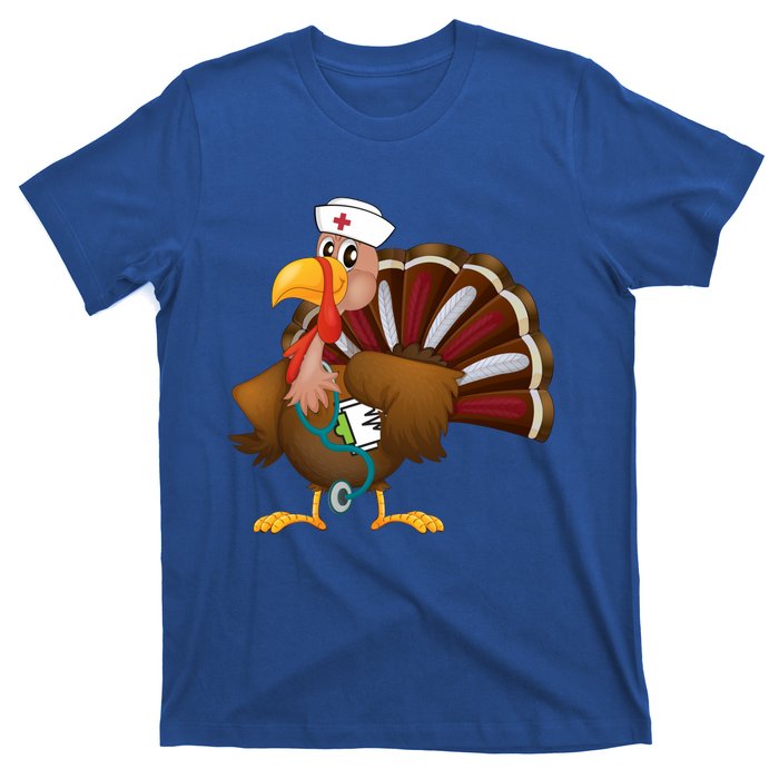 Thanksgiving Scrub Tops Turkey Nurse Gift Holiday Nursing Cool Gift T-Shirt