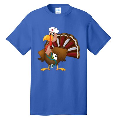 Thanksgiving Scrub Tops Turkey Nurse Gift Holiday Nursing Cool Gift Tall T-Shirt