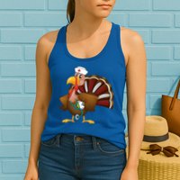 Thanksgiving Scrub Tops Turkey Nurse Gift Holiday Nursing Cool Gift Womens Tank Top