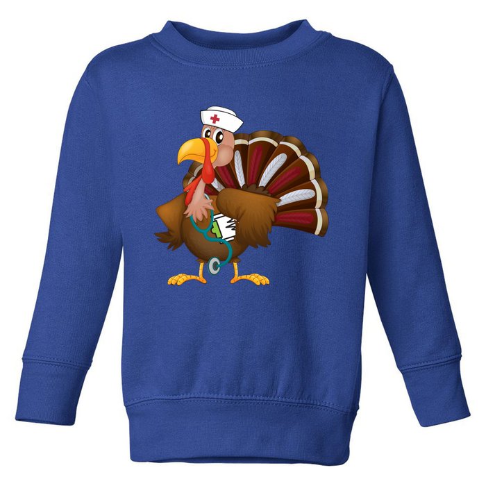 Thanksgiving Scrub Tops Turkey Nurse Gift Holiday Nursing Cool Gift Toddler Sweatshirt