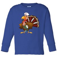 Thanksgiving Scrub Tops Turkey Nurse Gift Holiday Nursing Cool Gift Toddler Long Sleeve Shirt