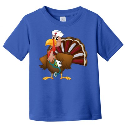 Thanksgiving Scrub Tops Turkey Nurse Gift Holiday Nursing Cool Gift Toddler T-Shirt