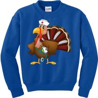 Thanksgiving Scrub Tops Turkey Nurse Gift Holiday Nursing Cool Gift Kids Sweatshirt