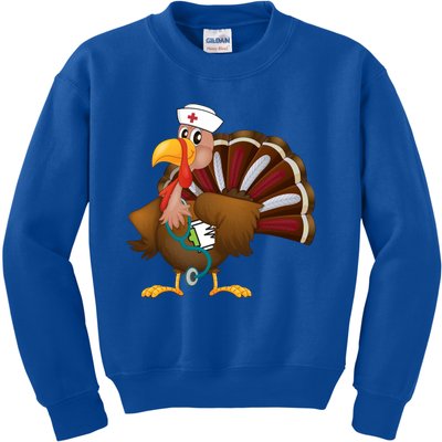 Thanksgiving Scrub Tops Turkey Nurse Gift Holiday Nursing Cool Gift Kids Sweatshirt