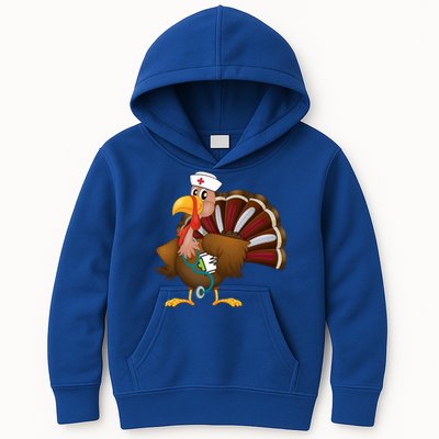 Thanksgiving Scrub Tops Turkey Nurse Gift Holiday Nursing Cool Gift Kids Hoodie