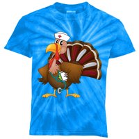 Thanksgiving Scrub Tops Turkey Nurse Gift Holiday Nursing Cool Gift Kids Tie-Dye T-Shirt