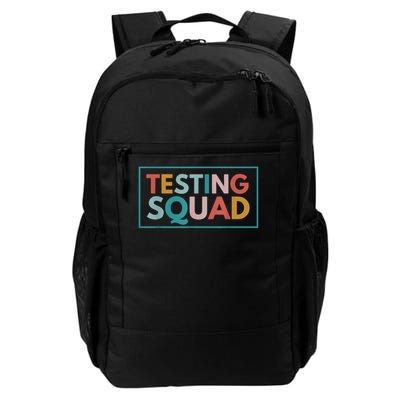 Testing Squad Test Day Motivational For Teacher Student Daily Commute Backpack