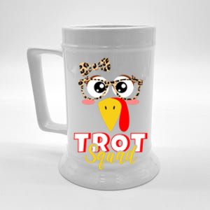 Trot Squad Thanksgiving Running Turkey Face Glasses Gift Beer Stein