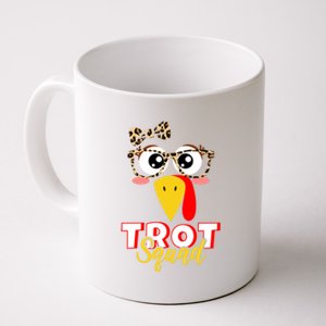 Trot Squad Thanksgiving Running Turkey Face Glasses Gift Coffee Mug