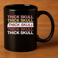Thick Skull 11oz C Handle Ceramic Mug