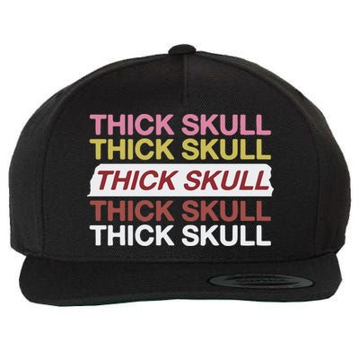 Thick Skull Wool Snapback Cap