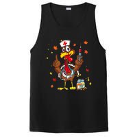 Thanksgiving Scrub Tops Women Turkey Nurse Holiday Nursing PosiCharge Competitor Tank