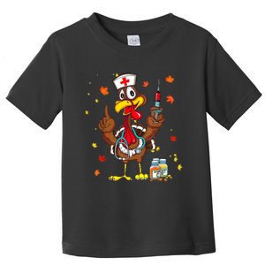 Thanksgiving Scrub Tops Women Turkey Nurse Holiday Nursing Toddler T-Shirt