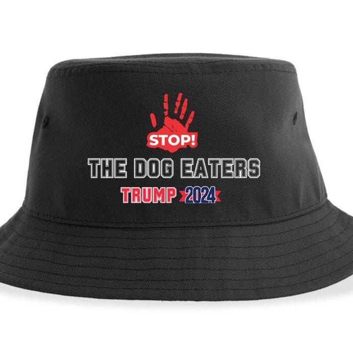 Trump Stop The Dog Eaters Trump 2024 Sustainable Bucket Hat