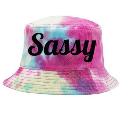 That Says The Word SASSY On It Cute Gift Tie-Dyed Bucket Hat