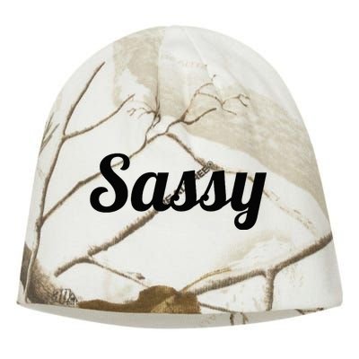 That Says The Word SASSY On It Cute Gift Kati - Camo Knit Beanie