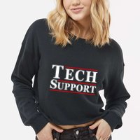 Tech Support Cropped Pullover Crew