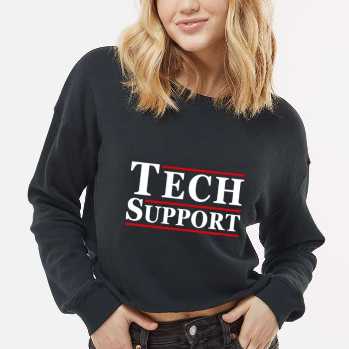 Tech Support Cropped Pullover Crew