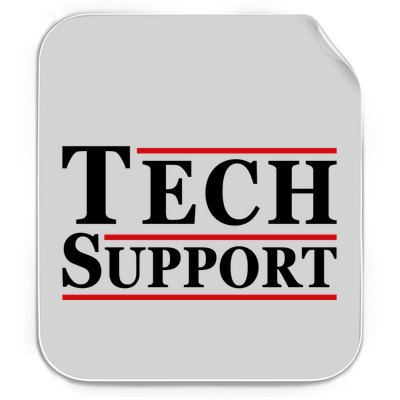 Tech Support Permanent Decal Sticker