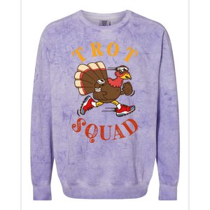 Trot Squad Thanksgiving Turkey Trot Costume Colorblast Crewneck Sweatshirt