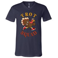 Trot Squad Thanksgiving Turkey Trot Costume V-Neck T-Shirt