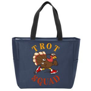 Trot Squad Thanksgiving Turkey Trot Costume Zip Tote Bag