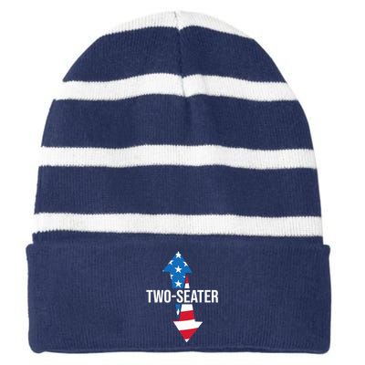 Two Seater Two Seater Striped Beanie with Solid Band