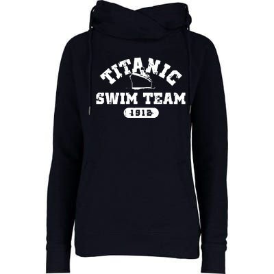 Titanic Swim Team Sports History Navy Sarcastic Funny Womens Funnel Neck Pullover Hood