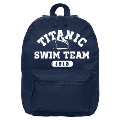 Titanic Swim Team Sports History Navy Sarcastic Funny 16 in Basic Backpack