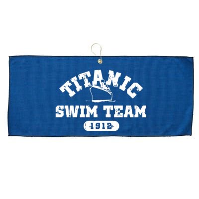 Titanic Swim Team Sports History Navy Sarcastic Funny Large Microfiber Waffle Golf Towel