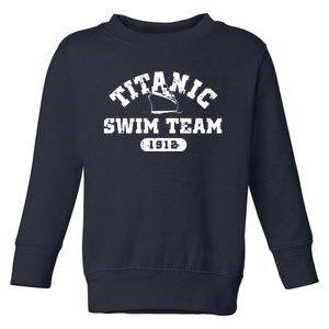 Titanic Swim Team Sports History Navy Sarcastic Funny Toddler Sweatshirt