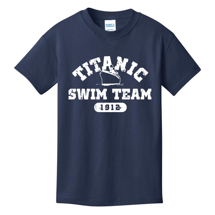 Titanic Swim Team Sports History Navy Sarcastic Funny Kids T-Shirt