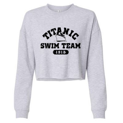 Titanic Swim Team Sports History Navy Sarcastic Funny Cropped Pullover Crew