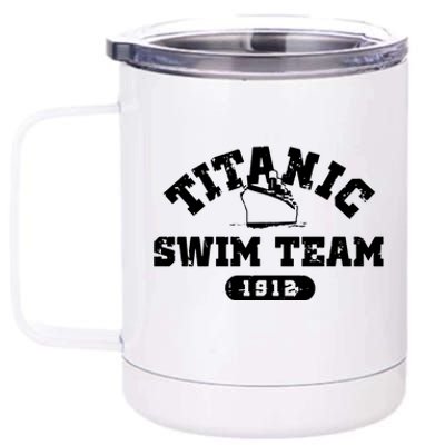 Titanic Swim Team Sports History Navy Sarcastic Funny 12 oz Stainless Steel Tumbler Cup