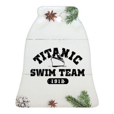 Titanic Swim Team Sports History Navy Sarcastic Funny Ceramic Bell Ornament