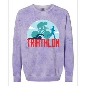 That Says Triathlon Gift Colorblast Crewneck Sweatshirt