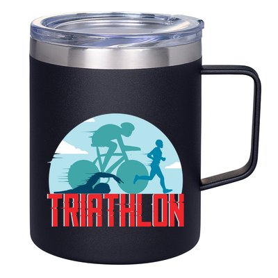 That Says Triathlon Gift 12oz Stainless Steel Coffee Mug