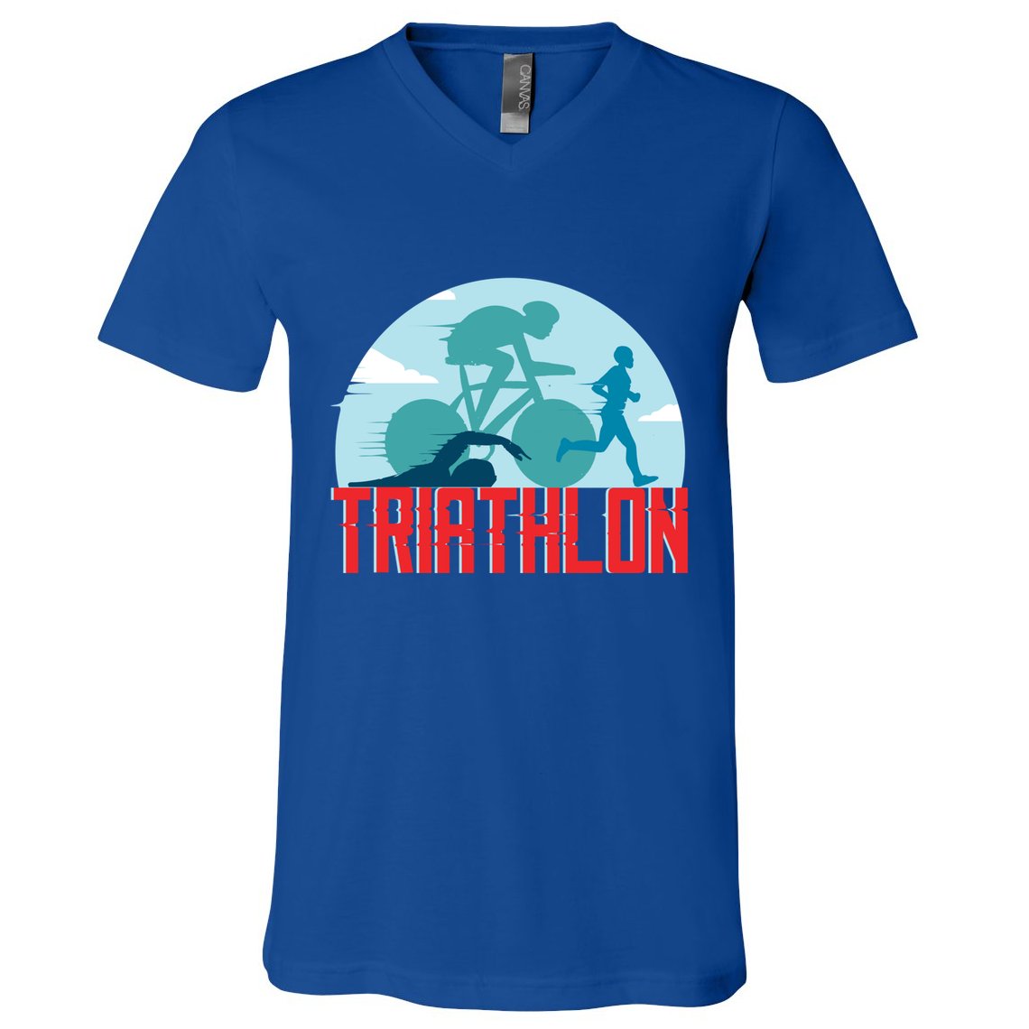 That Says Triathlon Gift V-Neck T-Shirt