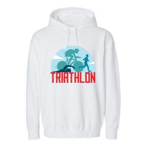 That Says Triathlon Gift Garment-Dyed Fleece Hoodie