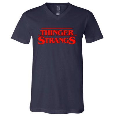 Thinger Strangs V-Neck T-Shirt