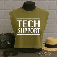 Tech Support Garment-Dyed Women's Muscle Tee