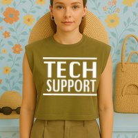 Tech Support Garment-Dyed Women's Muscle Tee
