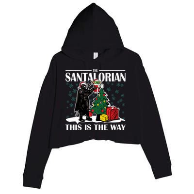 The Santalorian This Is The Way Funny Star Christmas Crop Fleece Hoodie