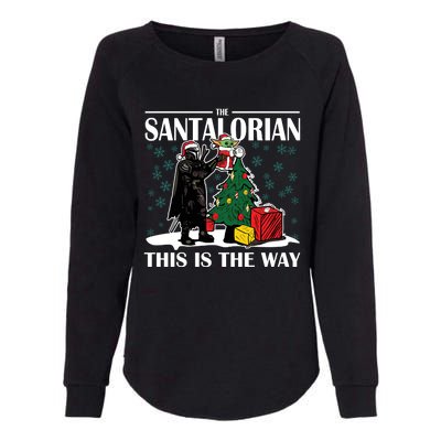 The Santalorian This Is The Way Funny Star Christmas Womens California Wash Sweatshirt