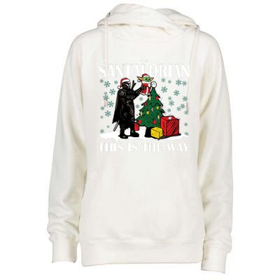 The Santalorian This Is The Way Funny Star Christmas Womens Funnel Neck Pullover Hood